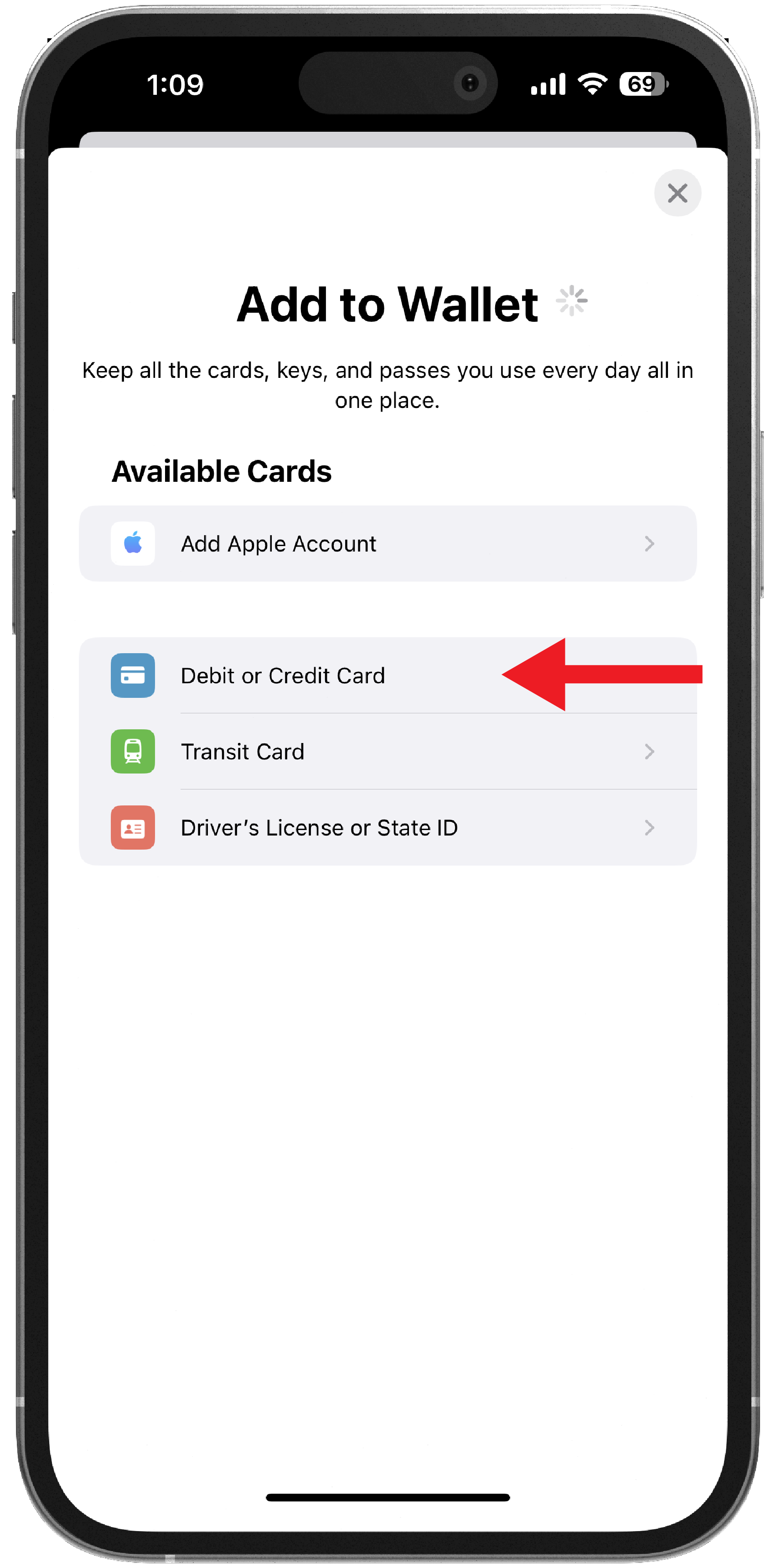 Adding and Using the AtoB Fuel Card in Your Virtual Wallet on iPhone